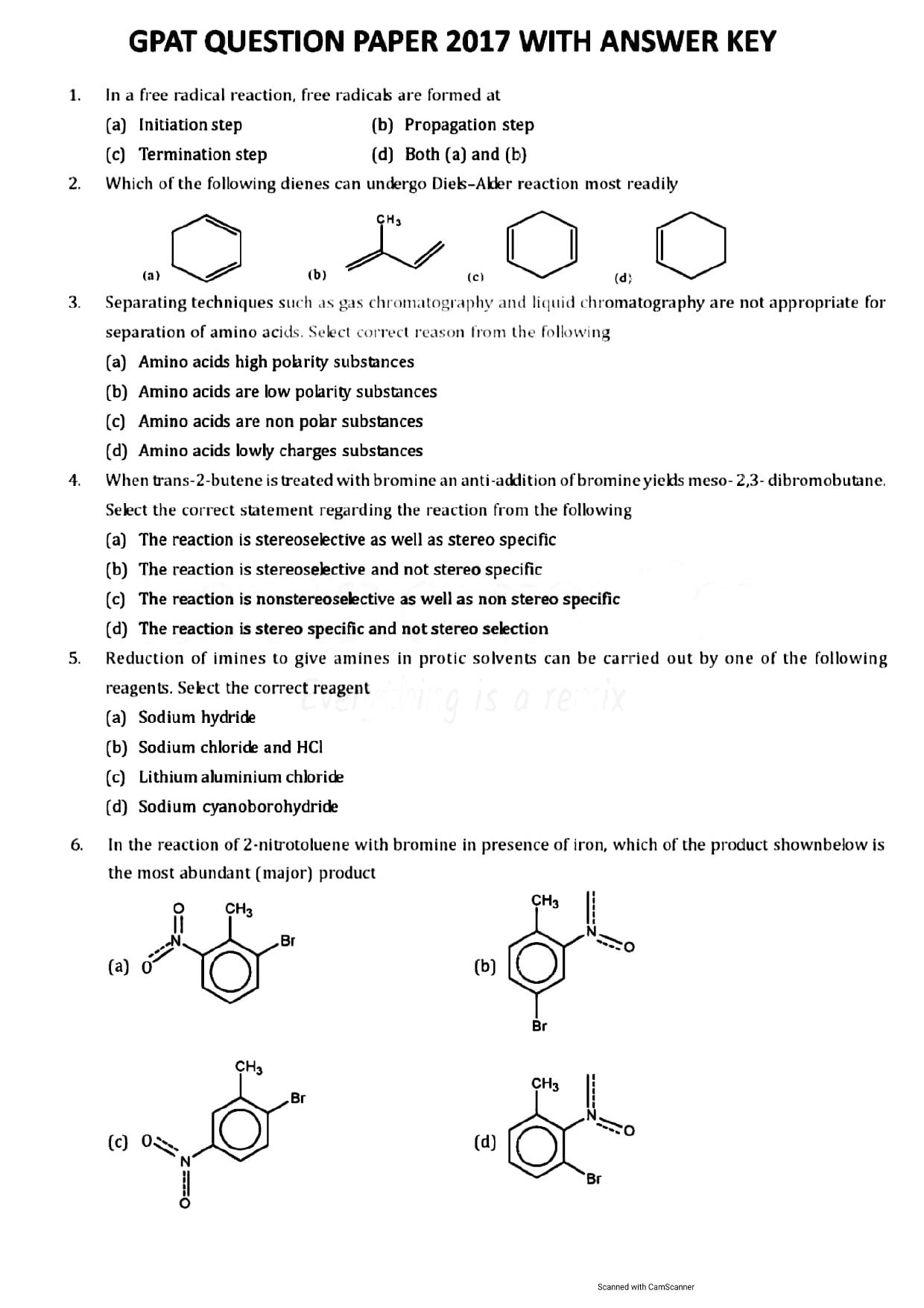 GPAT 2017 Question Papers - Page 1