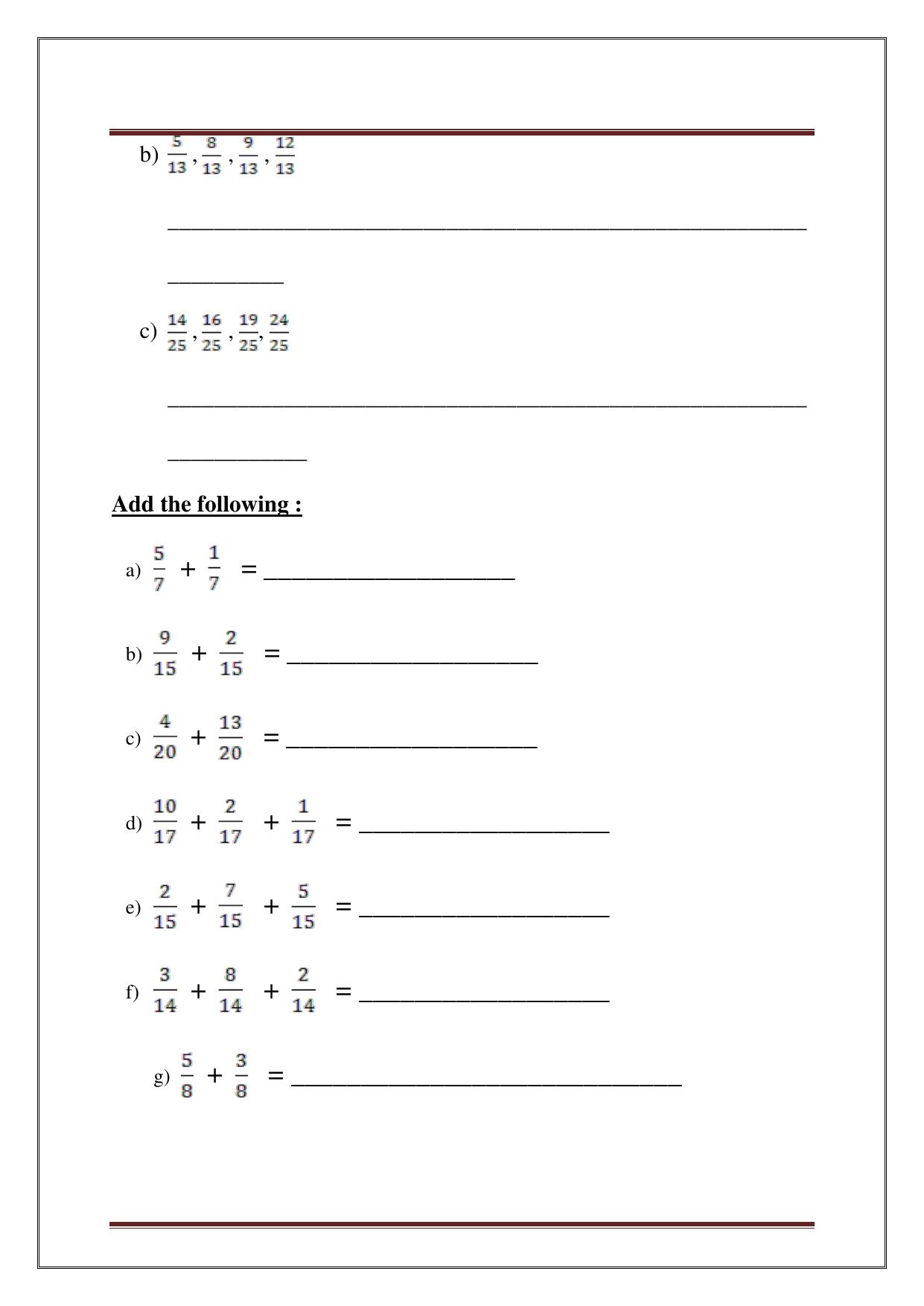 Worksheet for Class 3 Mathematics Assignment 12 - Page 12