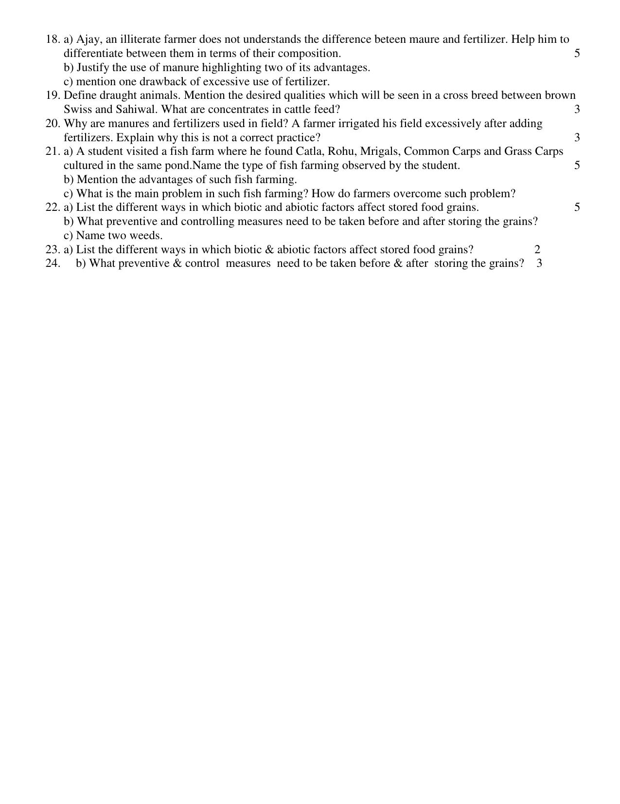 CBSE Worksheets for Class 9 Biology Food production and management Assignment - Page 2