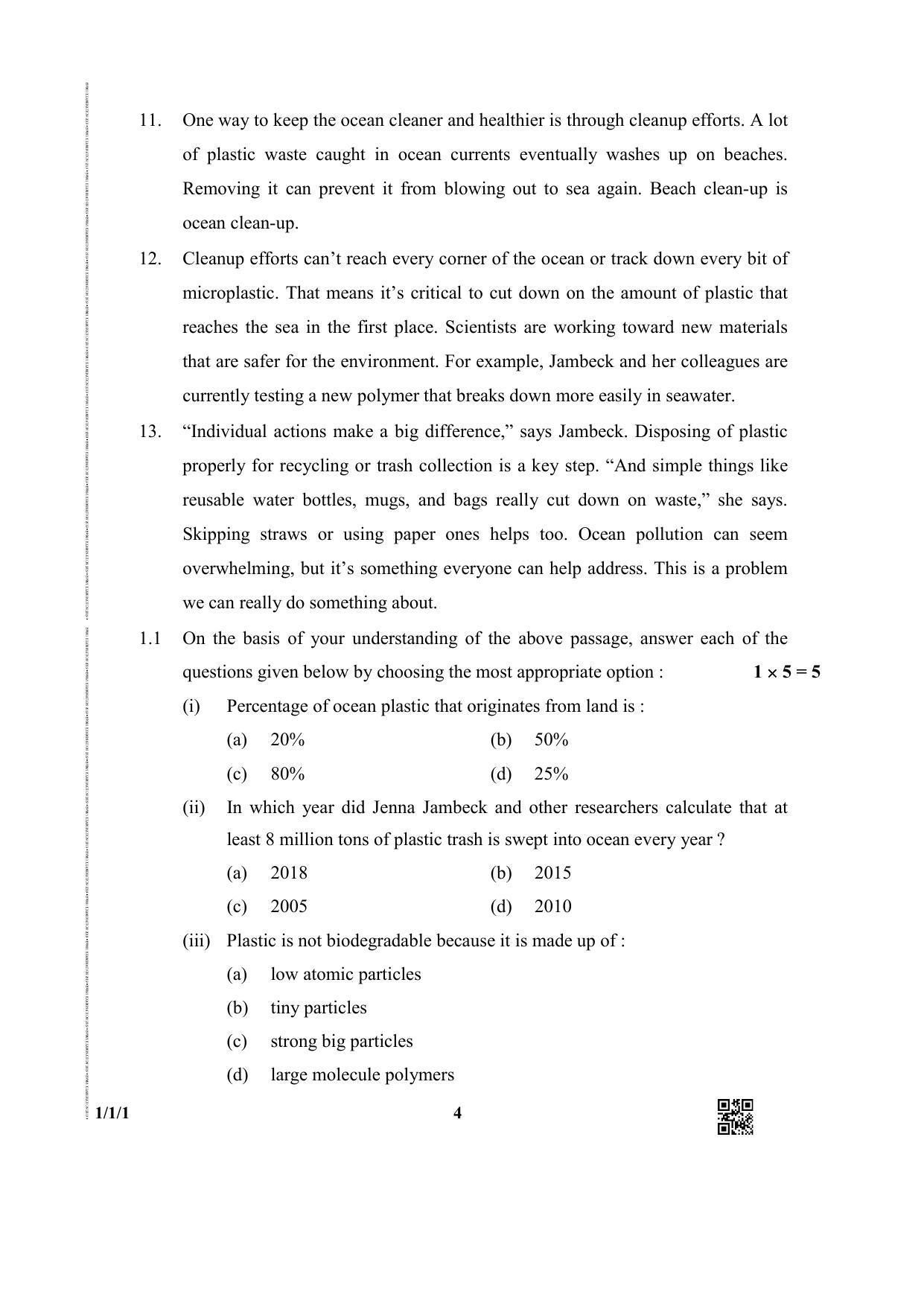 CBSE Class 12 1-1-1 (English Core) 2019 Question Paper - Page 4