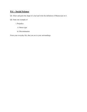 CBSE Worksheets for Class 6 Social Science Manuscript Assignment