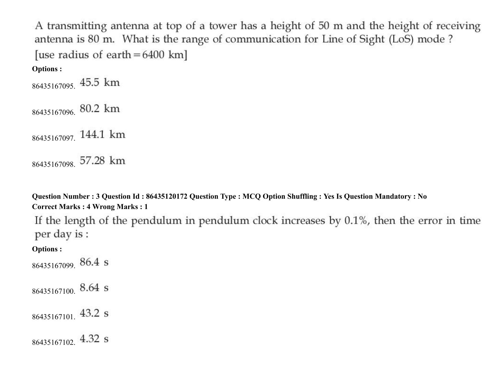 JEE Mains 2021: BTech (Shift 1) 26-08-2021 Question Paper - Page 3