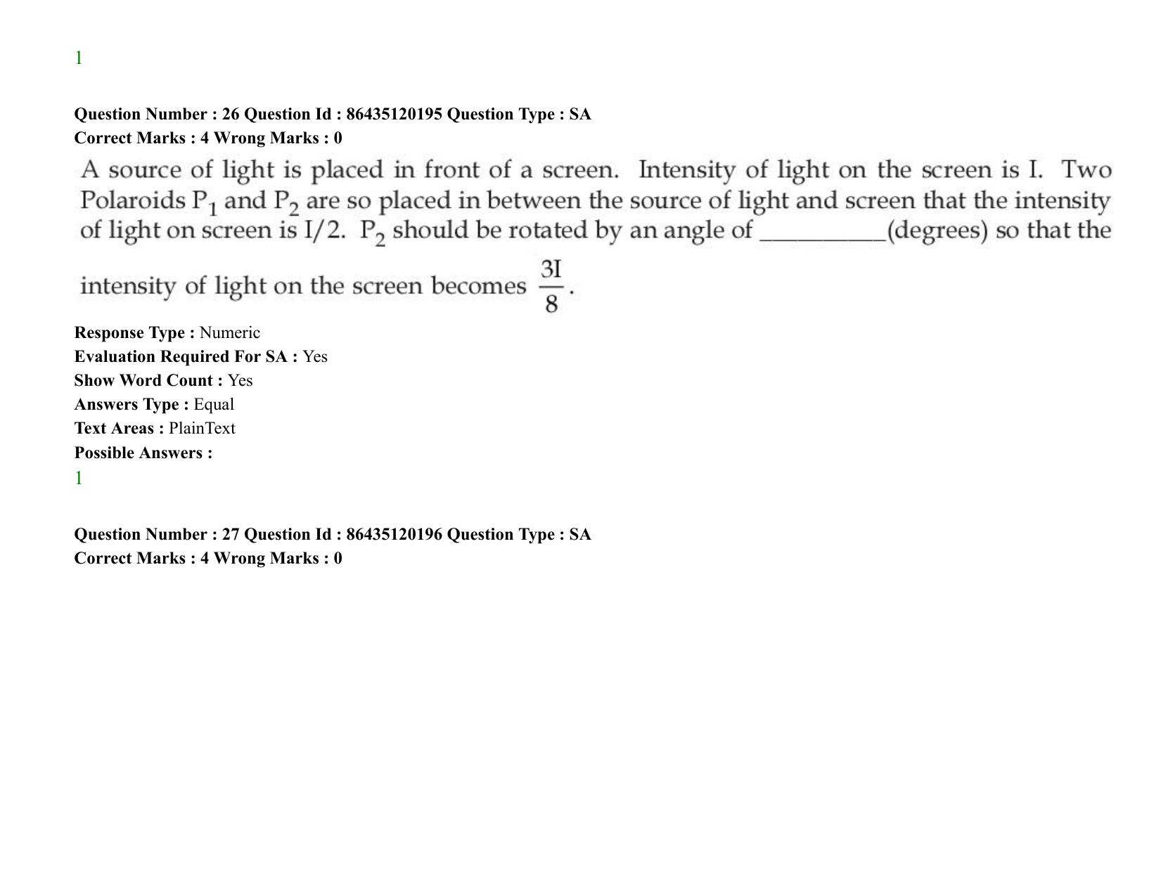 JEE Mains 2021: BTech (Shift 1) 26-08-2021 Question Paper - Page 24