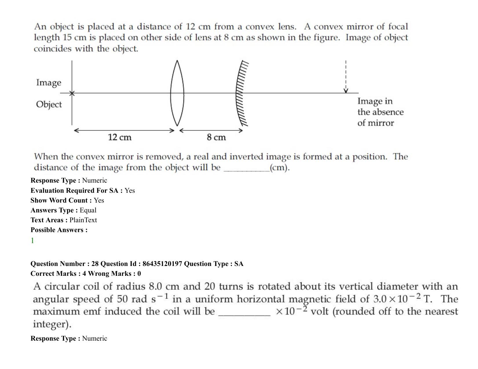 JEE Mains 2021: BTech (Shift 1) 26-08-2021 Question Paper - Page 25