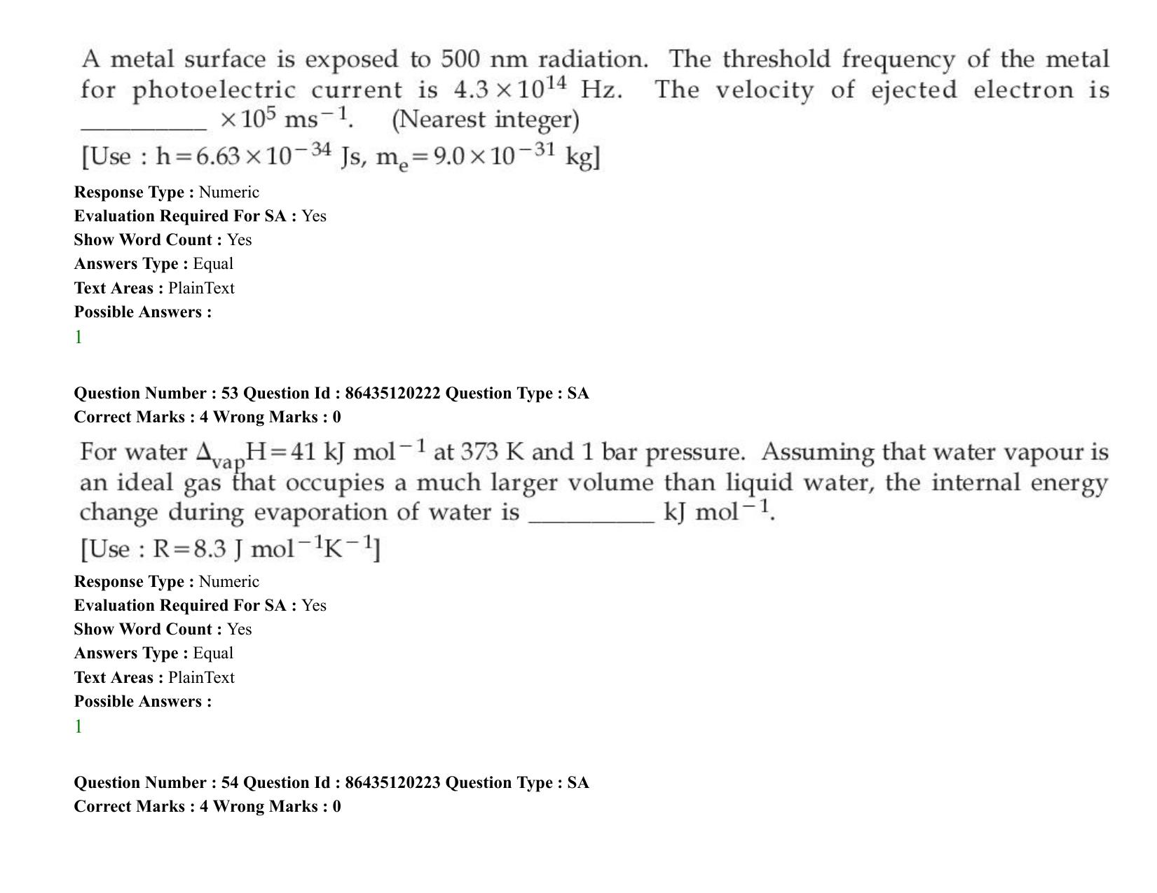 JEE Mains 2021: BTech (Shift 1) 26-08-2021 Question Paper - Page 46