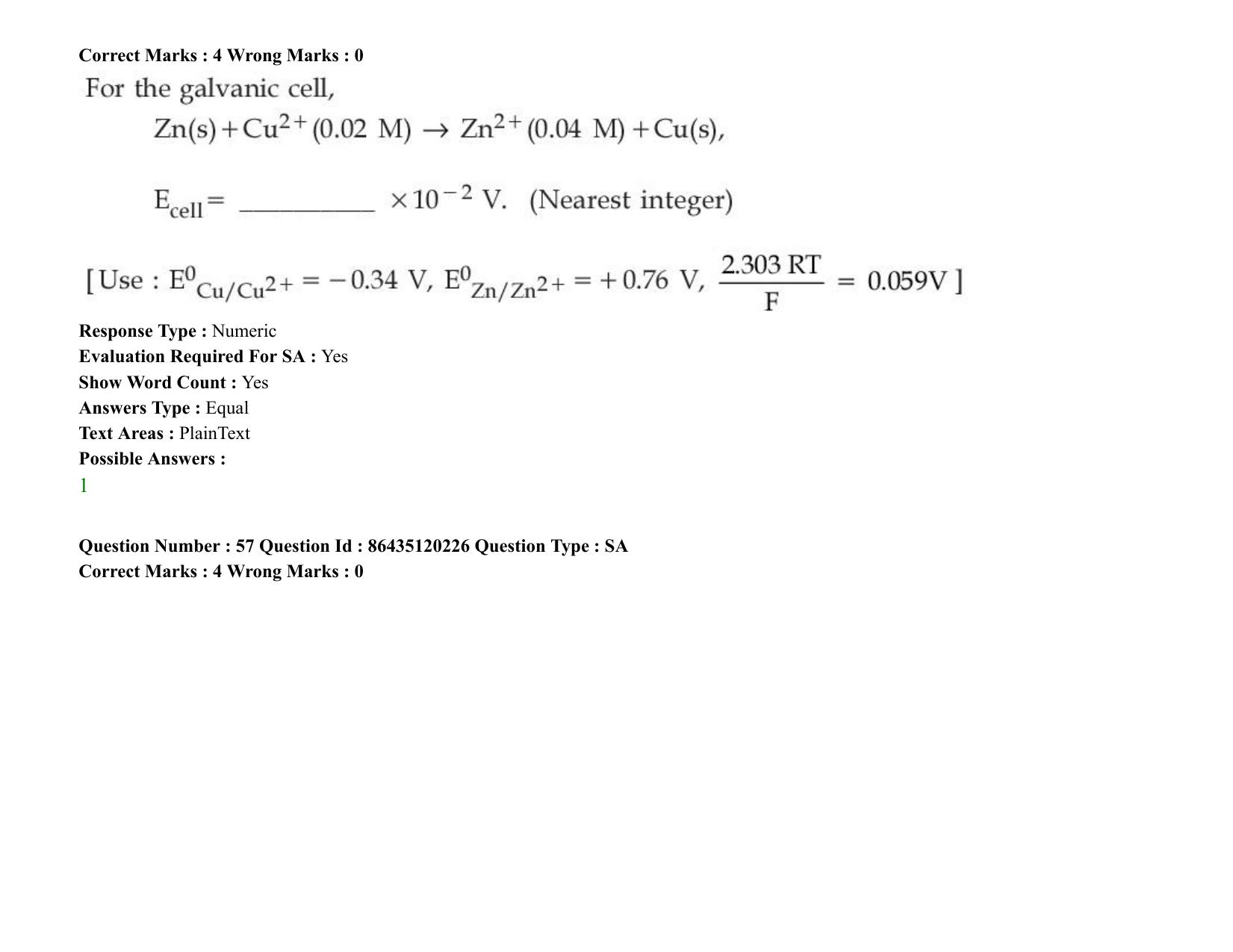 JEE Mains 2021: BTech (Shift 1) 26-08-2021 Question Paper - Page 48