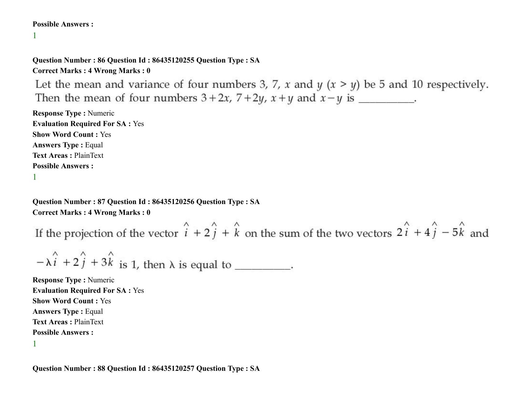 JEE Mains 2021: BTech (Shift 1) 26-08-2021 Question Paper - Page 69