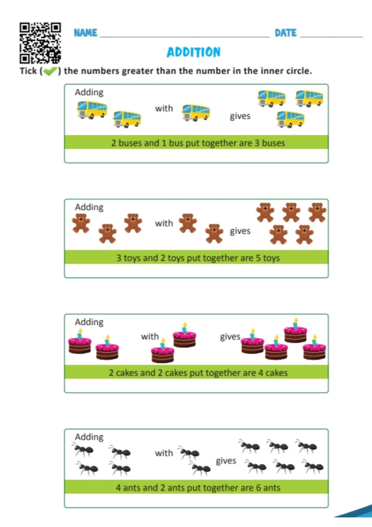 LKG Maths Worksheets: Maths 3 - Page 3