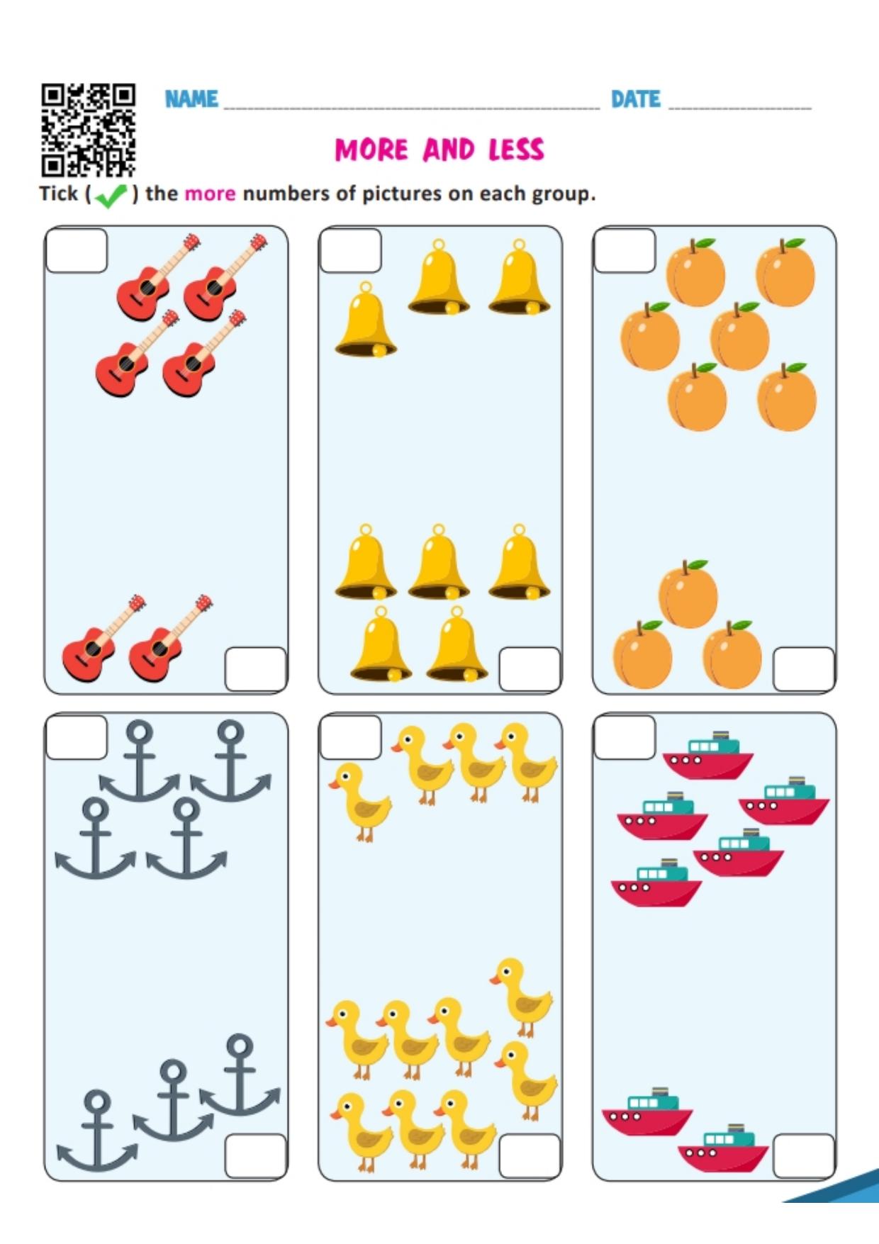 LKG Maths Worksheets: Maths 3 - Page 7