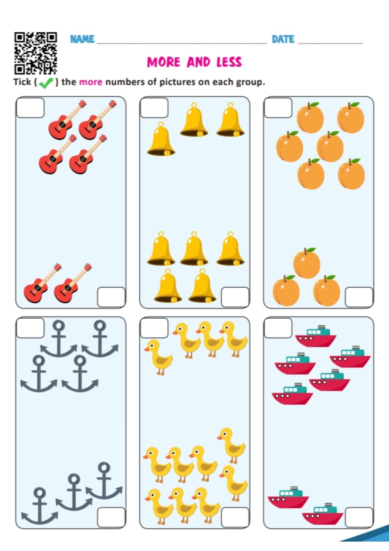 LKG Maths Worksheets: Maths 3 - Page 8