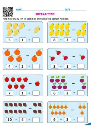 LKG Maths Worksheets: Maths 3