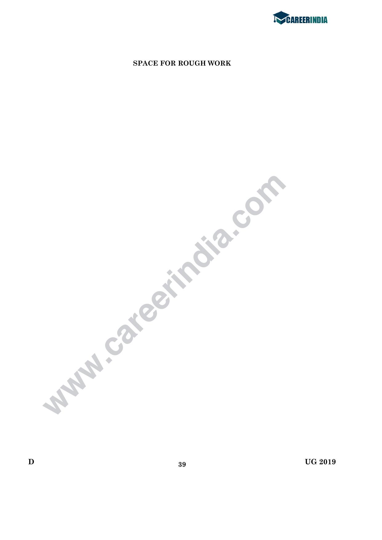 CLAT 2019 UG Logical-Reasoning Question Paper - Page 38