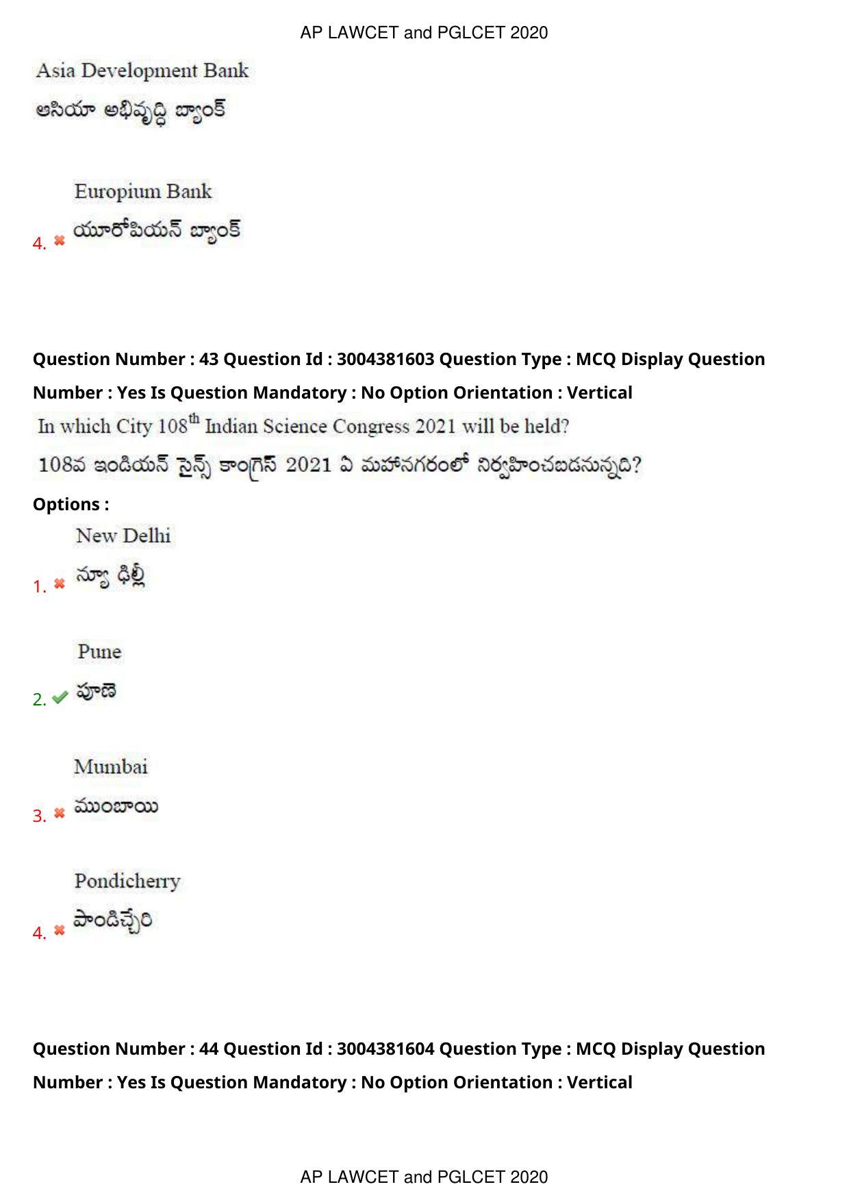 AP LAWCET 2020 - 5 Year LLB Question Paper With Keys - Page 28