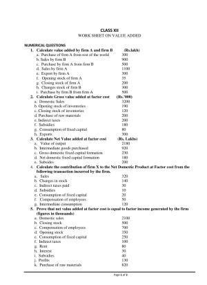 CBSE Class 12 Economics Value Added