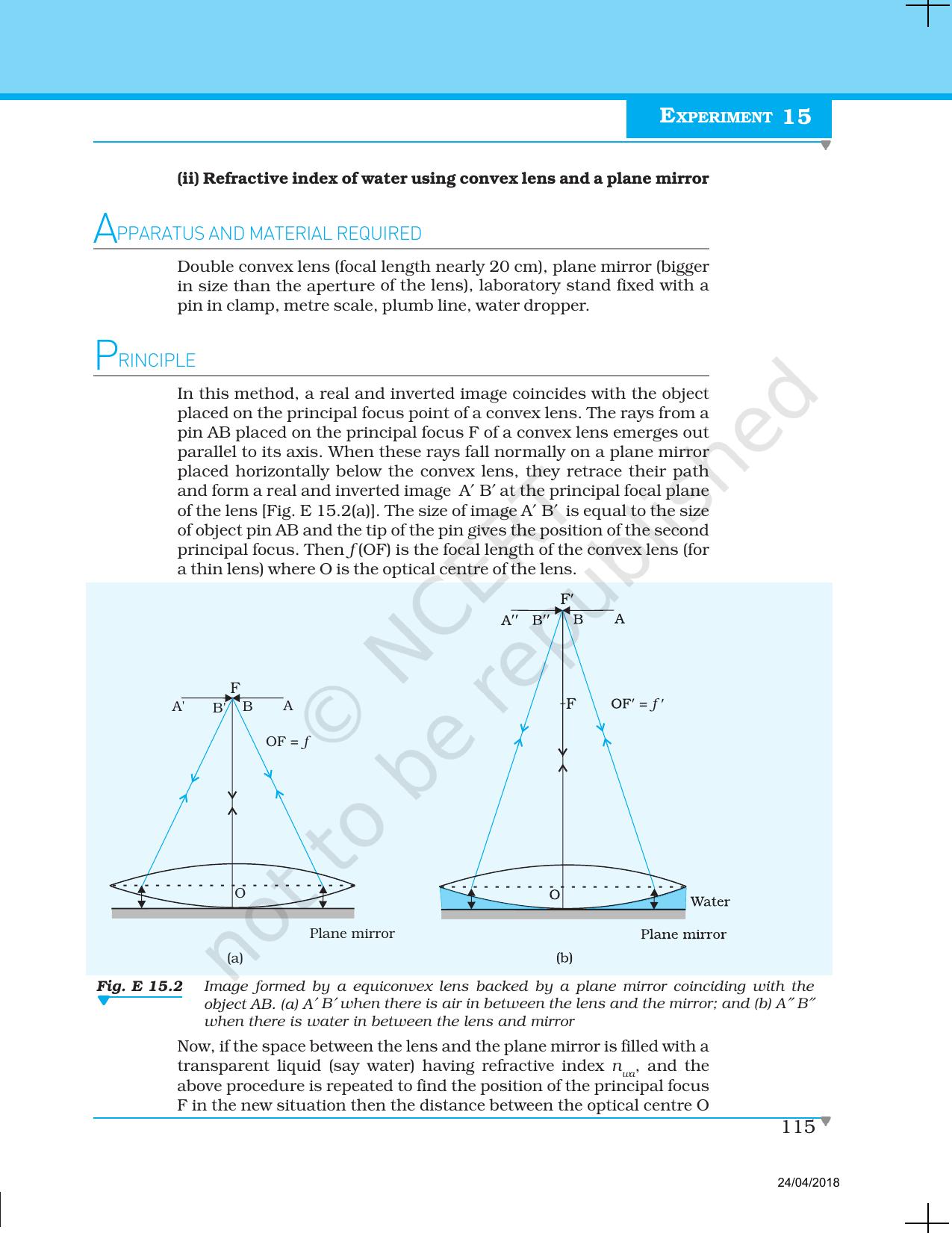 NCERT Laboratory Manuals for Class XII Physics - Experiment 14 to 18 - Page 11