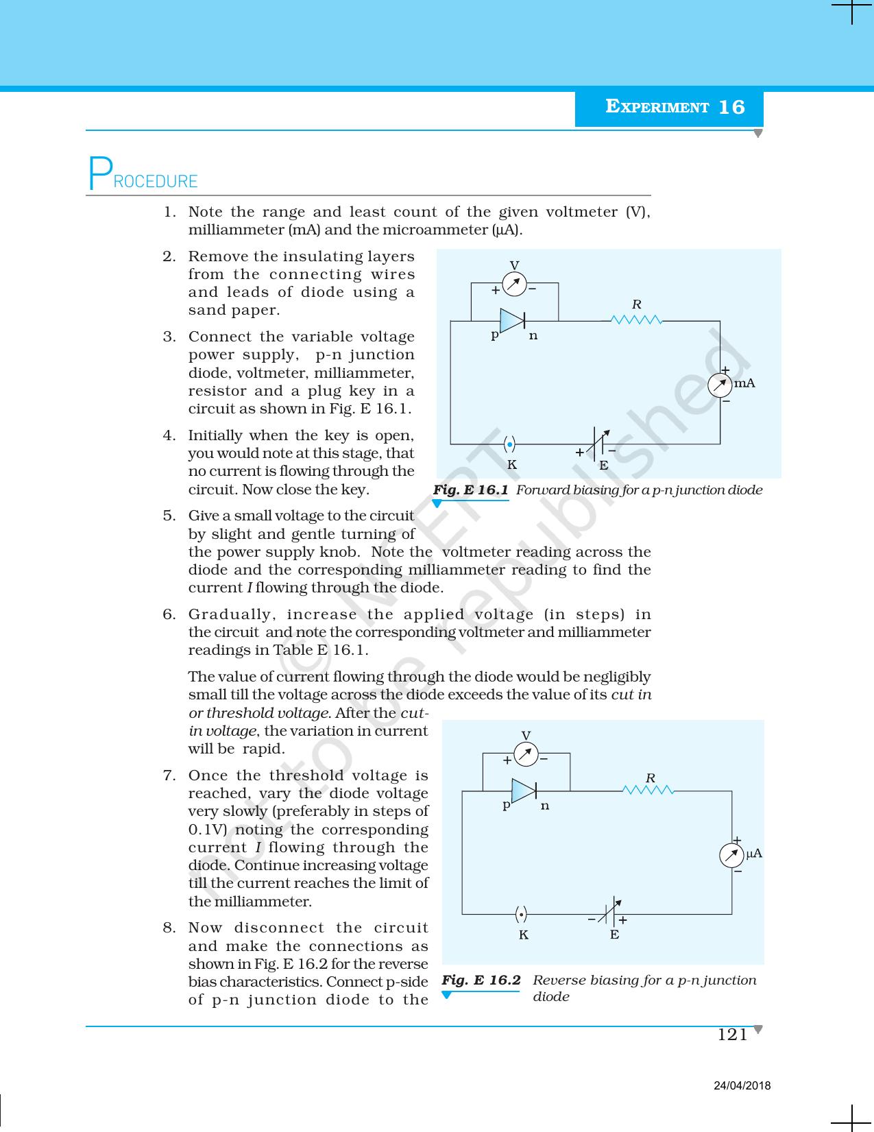 NCERT Laboratory Manuals for Class XII Physics - Experiment 14 to 18 - Page 17