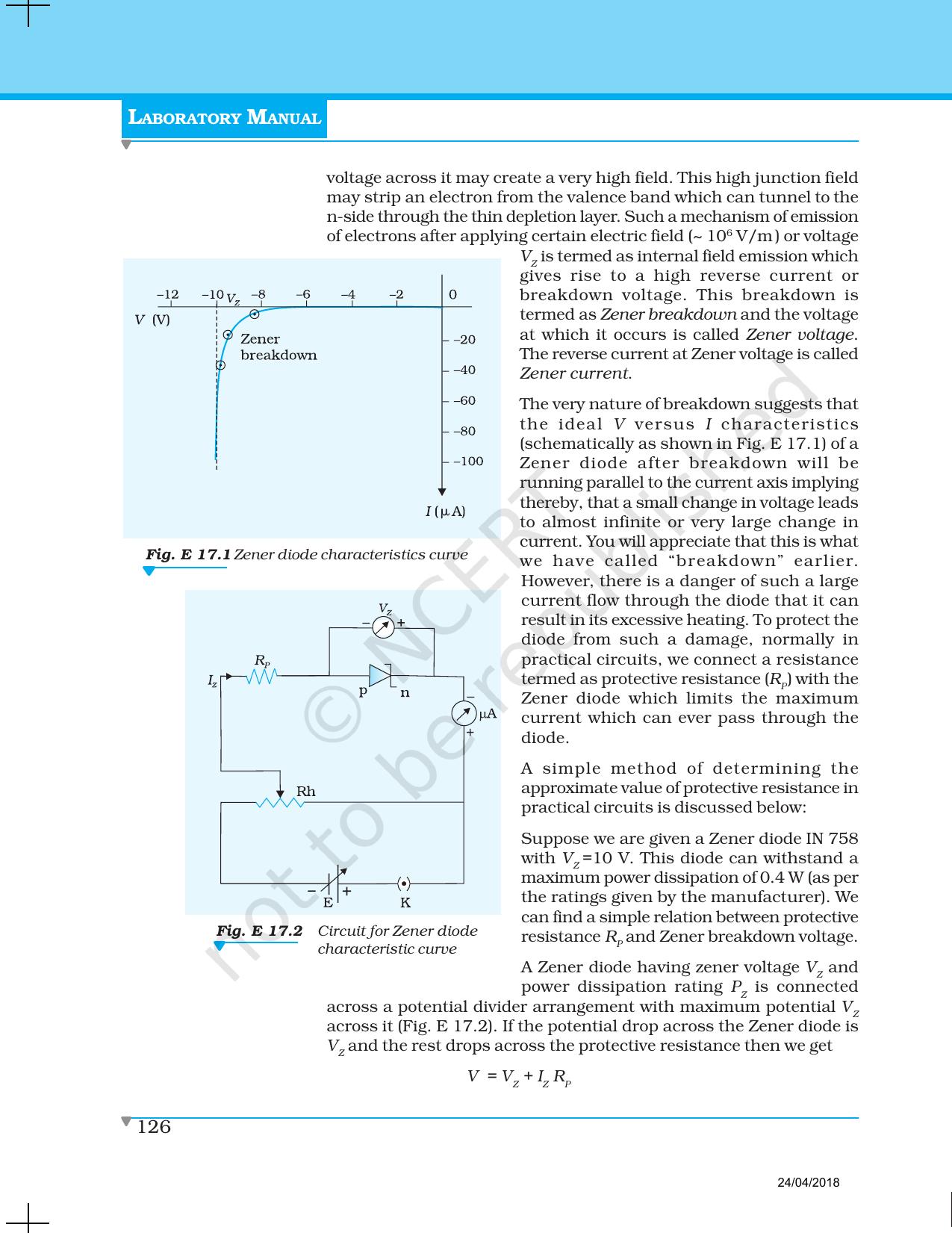 NCERT Laboratory Manuals for Class XII Physics - Experiment 14 to 18 - Page 22