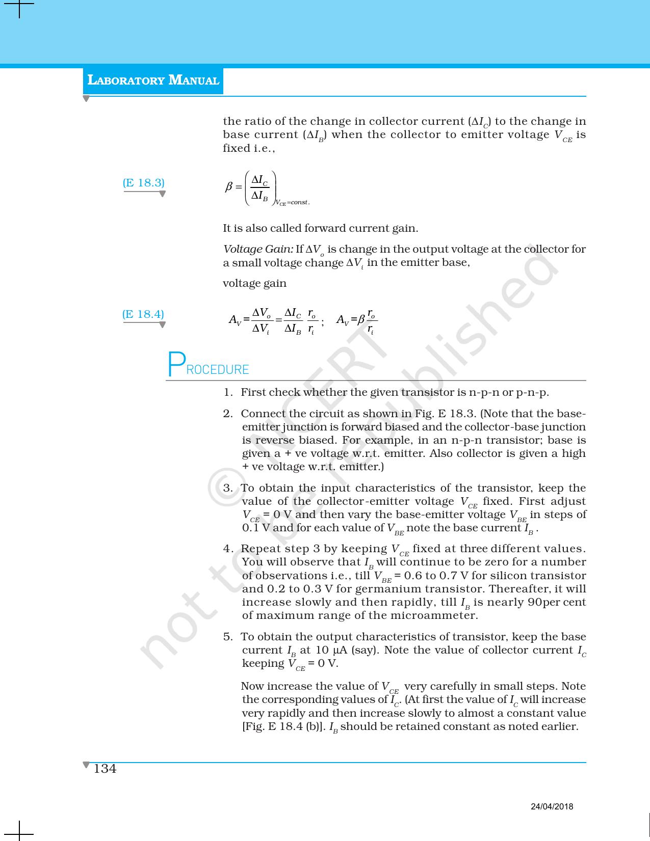 NCERT Laboratory Manuals for Class XII Physics - Experiment 14 to 18 - Page 30