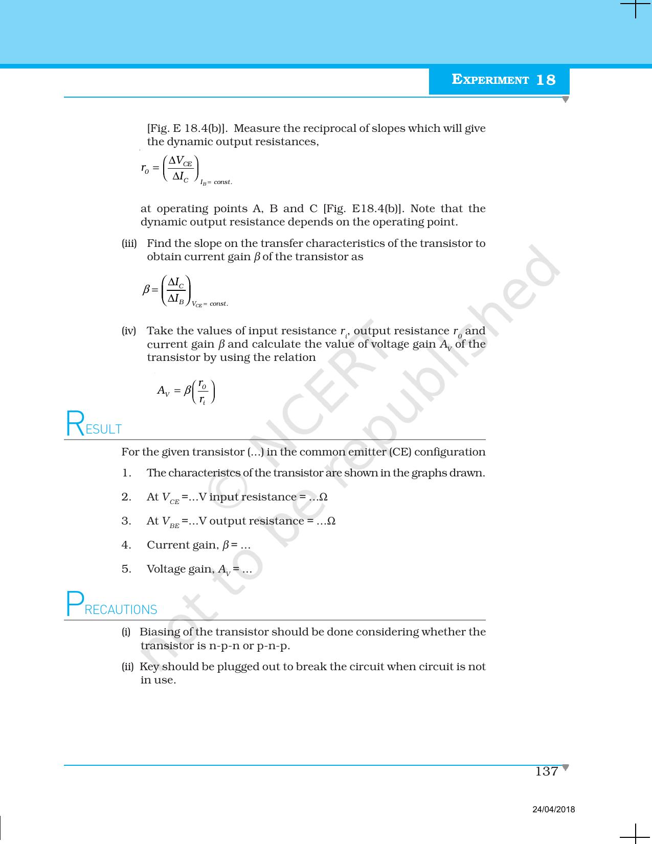 NCERT Laboratory Manuals for Class XII Physics - Experiment 14 to 18 - Page 33