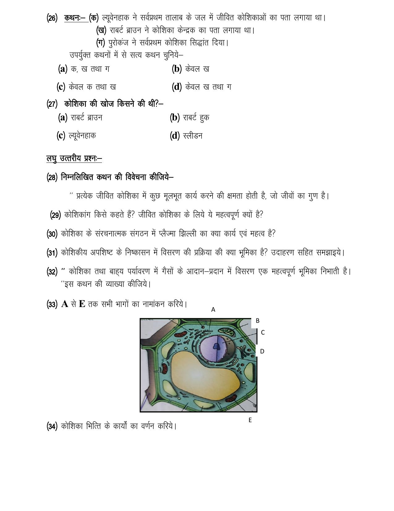 UP Board (UPMSP) Class 9 Science Question Bank - Page 17