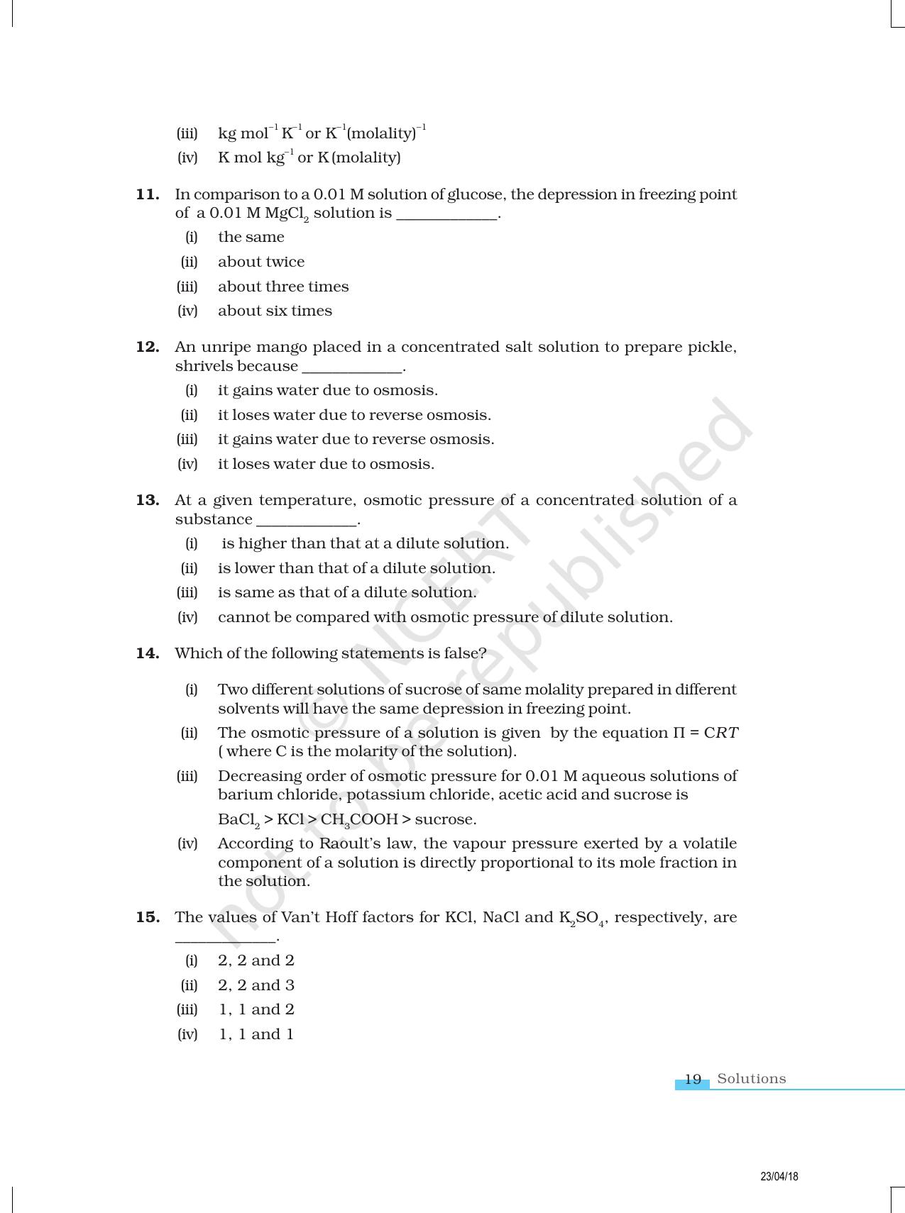 NCERT Exemplar Book for Class 12 Chemistry: Chapter 2 Solutions - Page 3