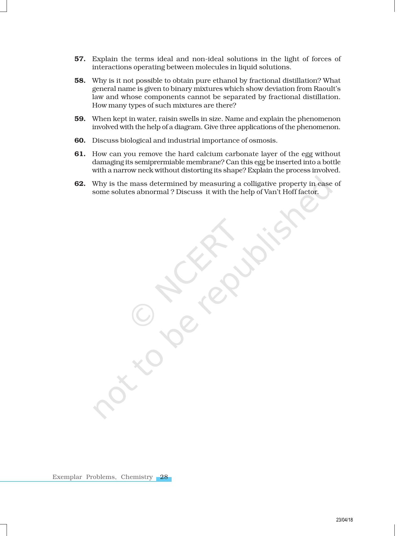NCERT Exemplar Book for Class 12 Chemistry: Chapter 2 Solutions - Page 12