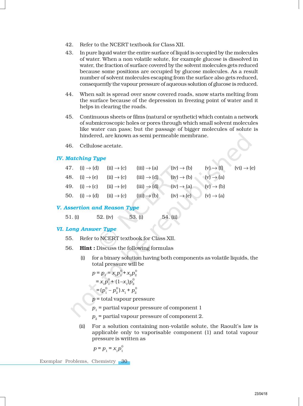 NCERT Exemplar Book for Class 12 Chemistry: Chapter 2 Solutions - Page 14