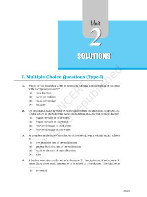 NCERT Exemplar Book for Class 12 Chemistry: Chapter 2 Solutions