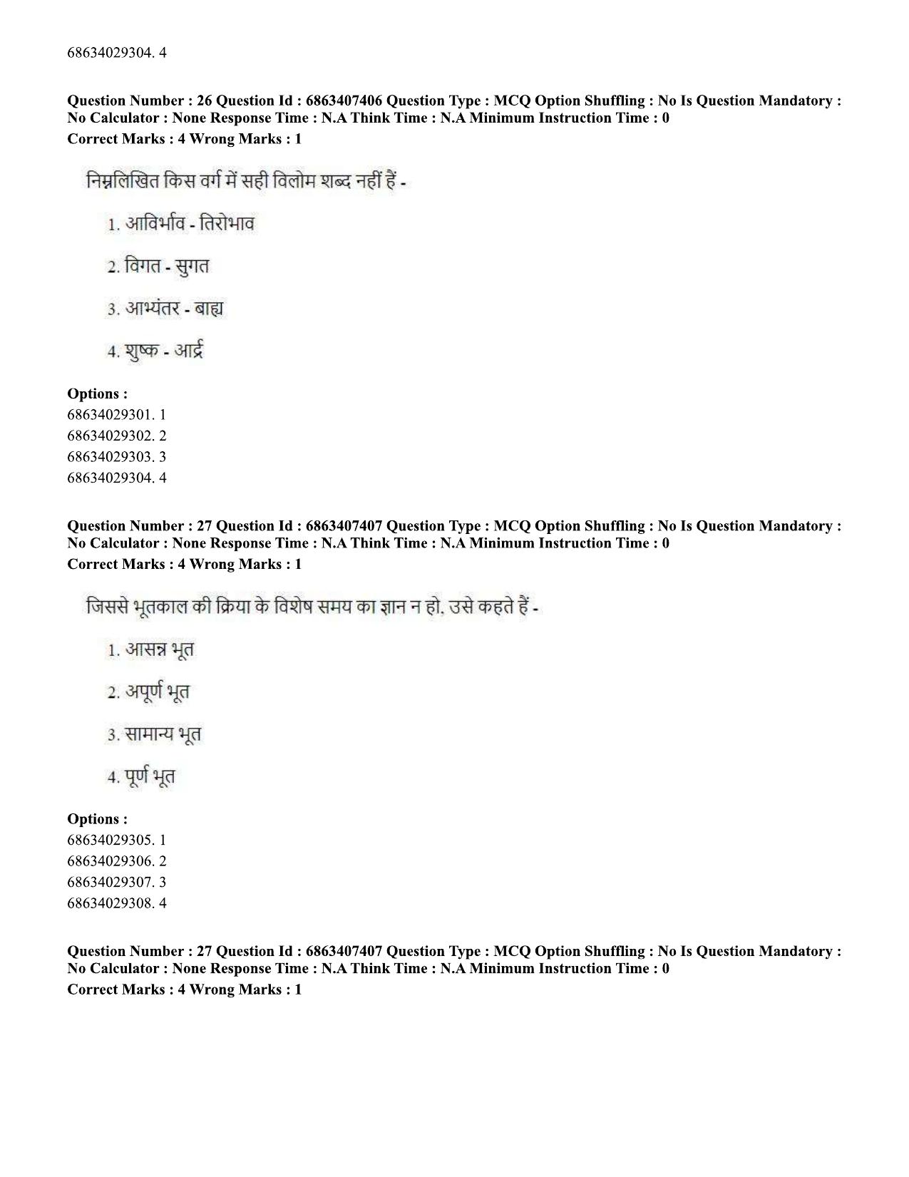 CUET PG 2023: COQP05 – B.Ed. Languages (Hindi)-Shift 1 (07-06-2023) Question Papers - Page 28