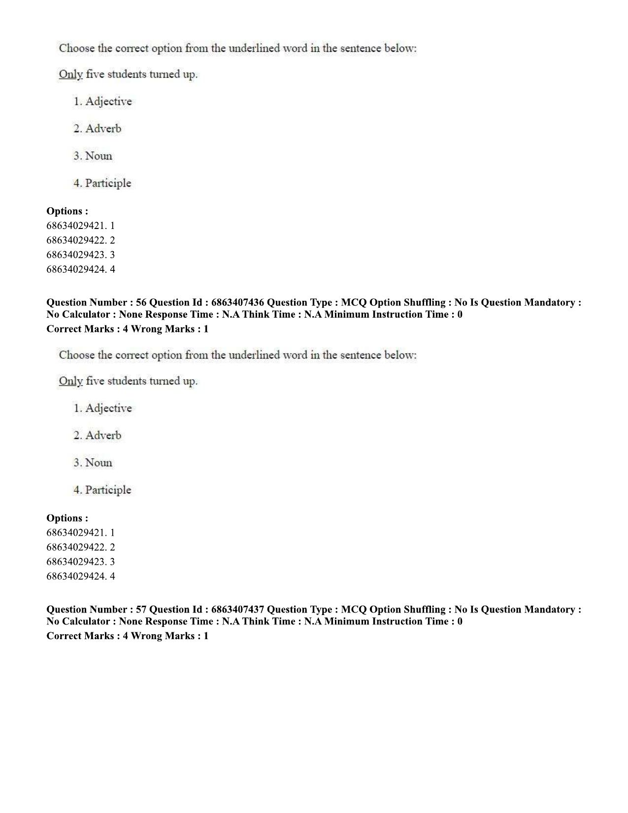 CUET PG 2023: COQP05 – B.Ed. Languages (Hindi)-Shift 1 (07-06-2023) Question Papers - Page 58