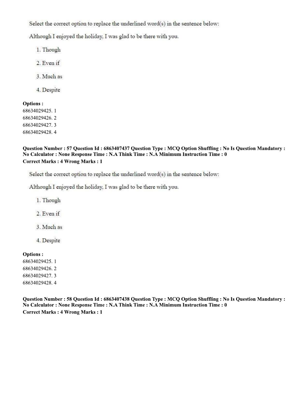 CUET PG 2023: COQP05 – B.Ed. Languages (Hindi)-Shift 1 (07-06-2023) Question Papers - Page 59