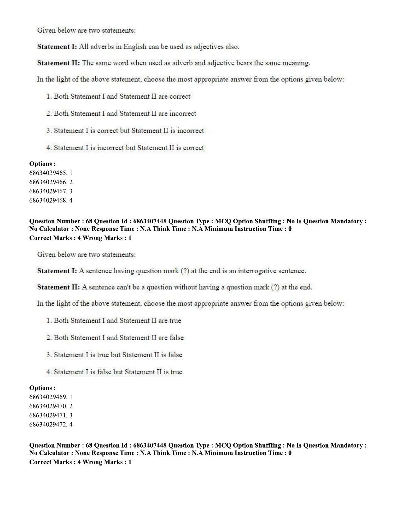 CUET PG 2023: COQP05 – B.Ed. Languages (Hindi)-Shift 1 (07-06-2023) Question Papers - Page 69