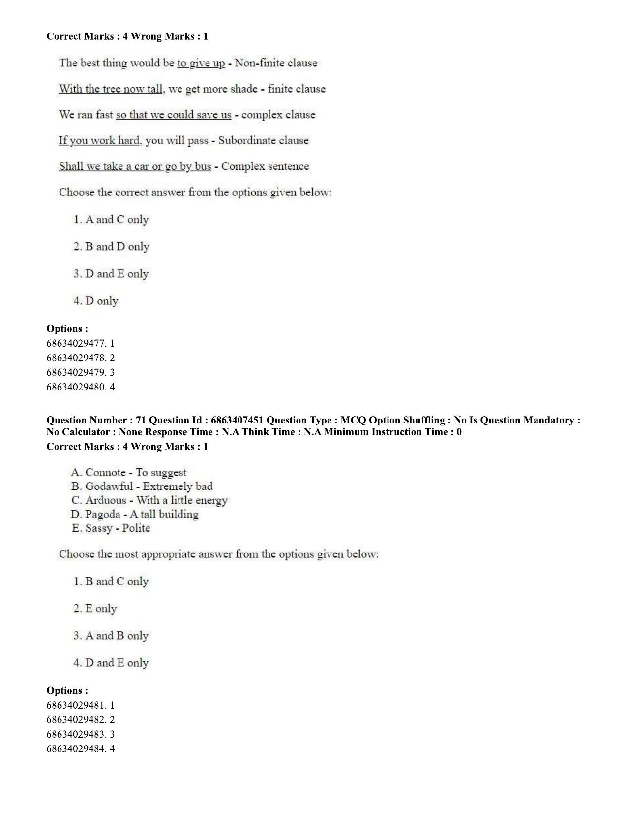 CUET PG 2023: COQP05 – B.Ed. Languages (Hindi)-Shift 1 (07-06-2023) Question Papers - Page 72