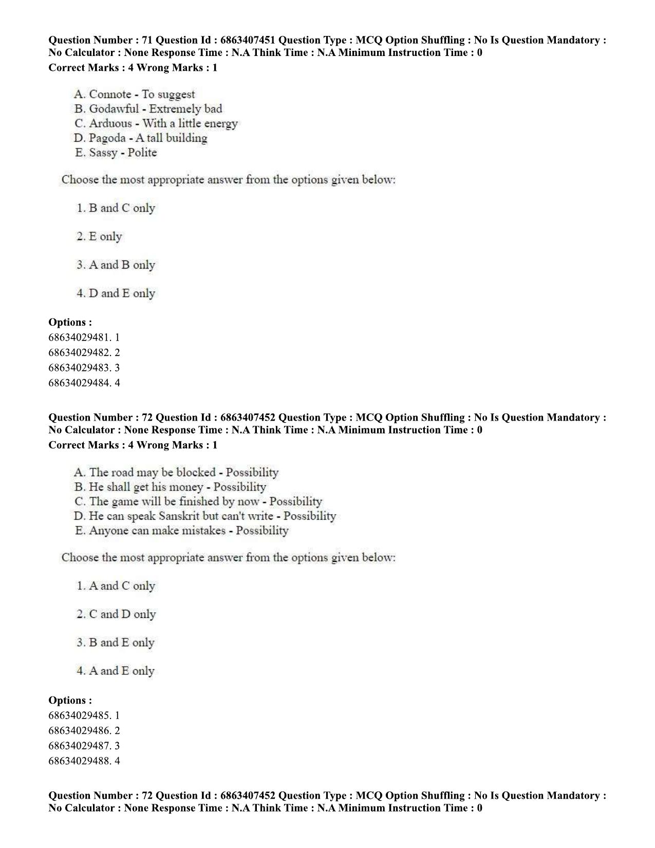 CUET PG 2023: COQP05 – B.Ed. Languages (Hindi)-Shift 1 (07-06-2023) Question Papers - Page 73