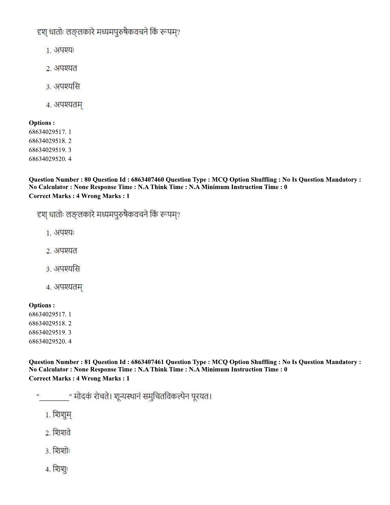 CUET PG 2023: COQP05 – B.Ed. Languages (Hindi)-Shift 1 (07-06-2023) Question Papers - Page 81