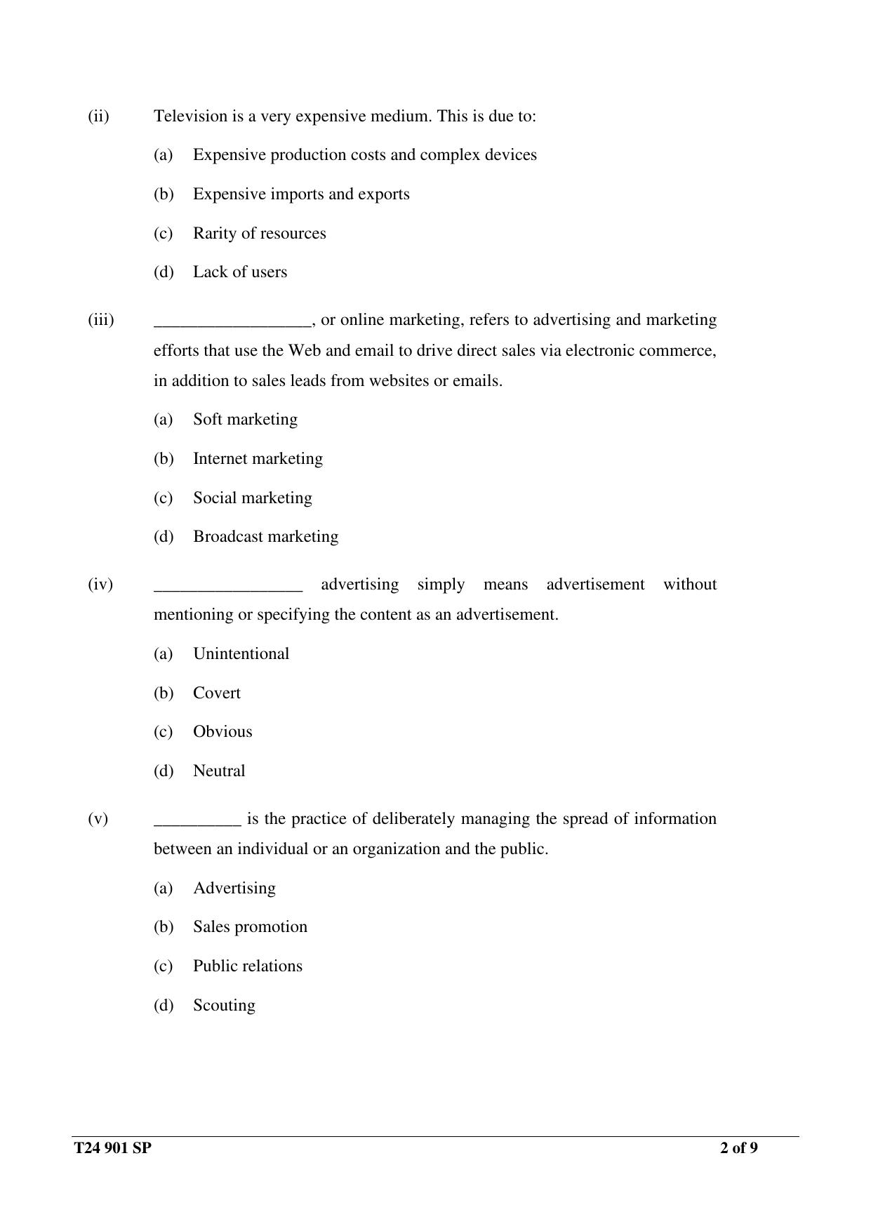 ICSE Class 10 2024 MASS MEDIA & COMMUNICATION Sample Paper - Page 2