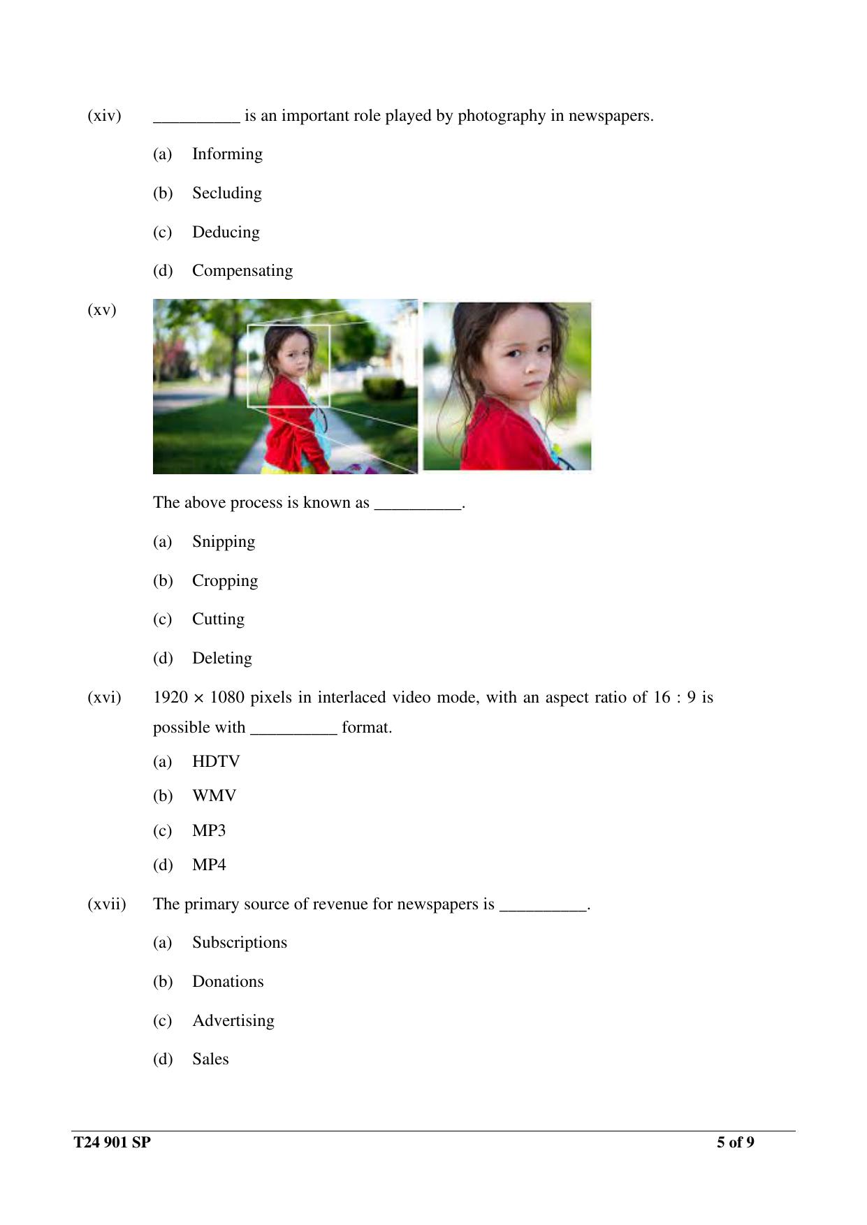 ICSE Class 10 2024 MASS MEDIA & COMMUNICATION Sample Paper - Page 5