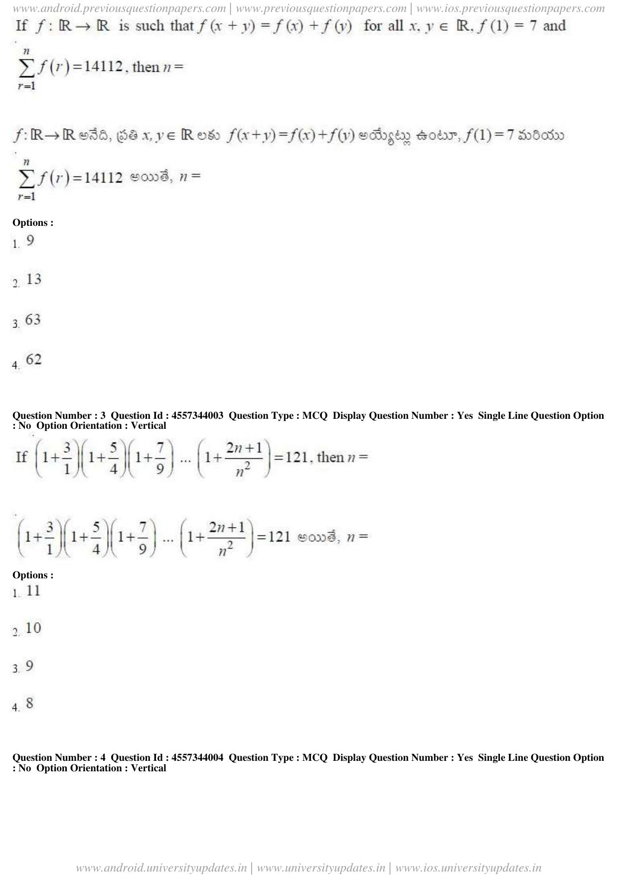 AP EAPCET 2018 - April 23, 2018 - Master Engineering Question Paper With Preliminary Keys Shift 1 - Page 2