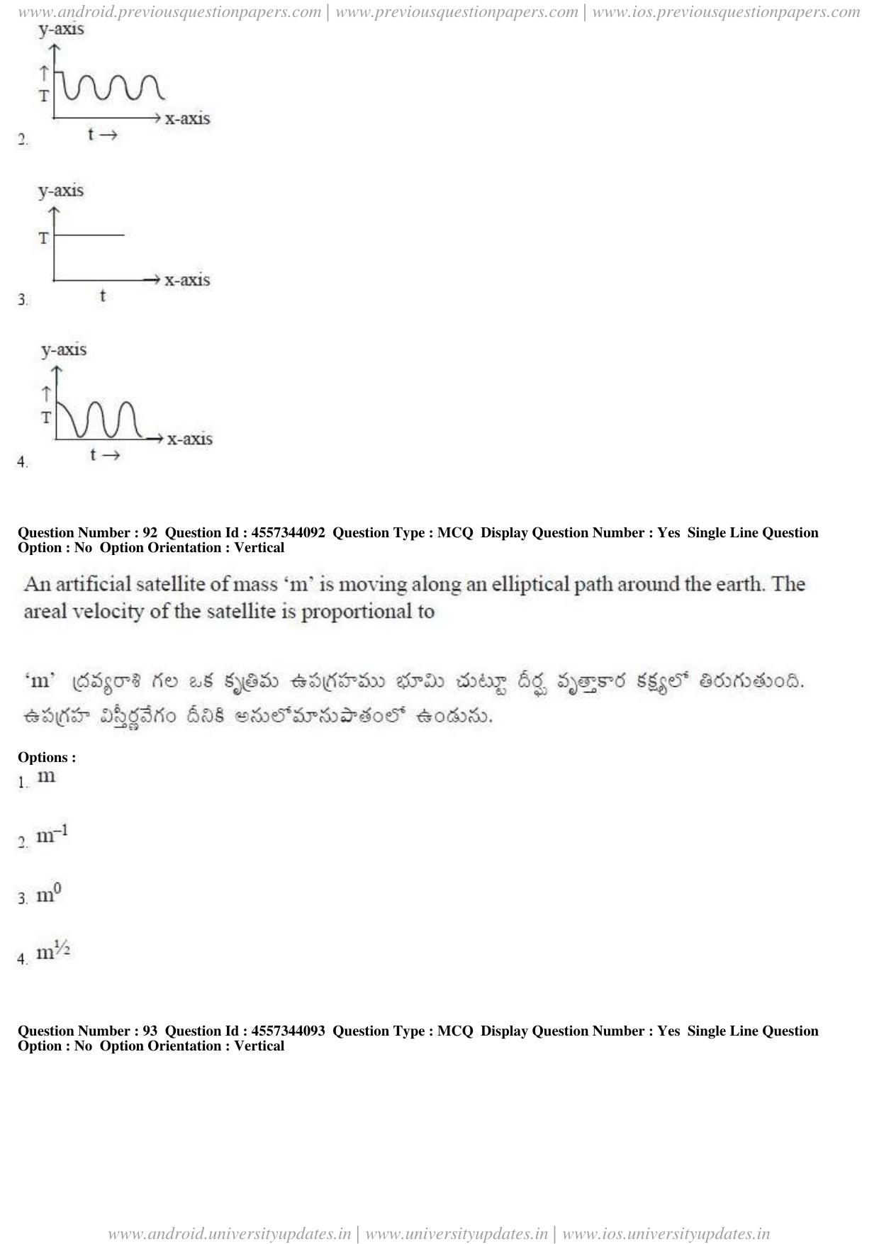AP EAPCET 2018 - April 23, 2018 - Master Engineering Question Paper With Preliminary Keys Shift 1 - Page 51