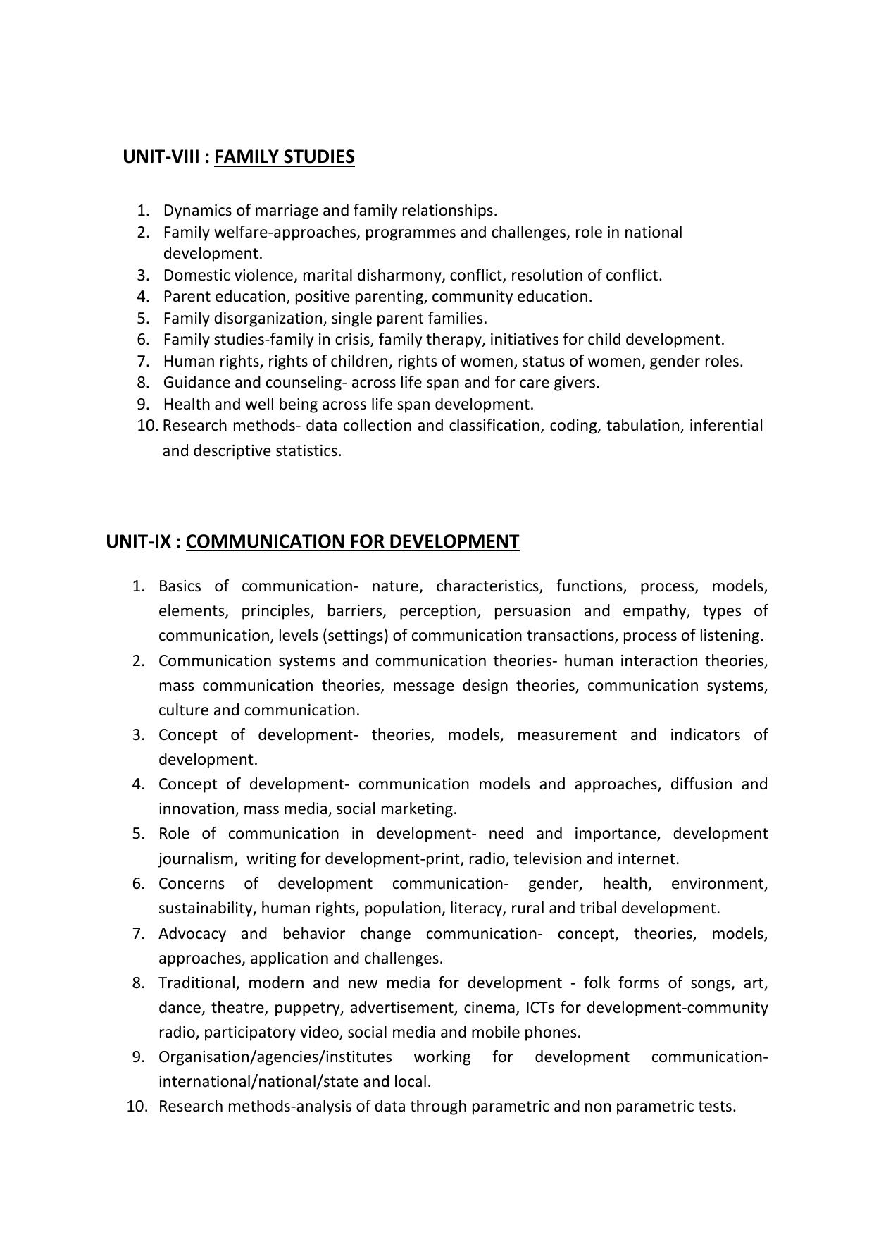 TNSET Syllabus - Home Science - Page 5