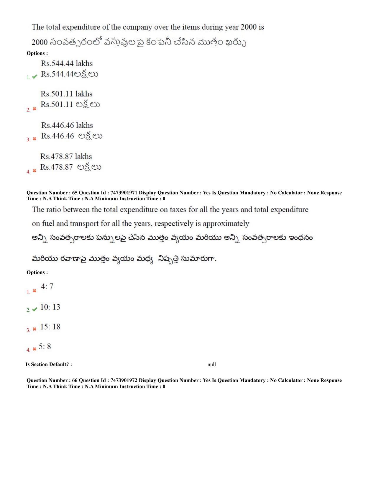 AP ICET 2023 - Shift 1 Question Paper With Preliminary Keys - Page 38