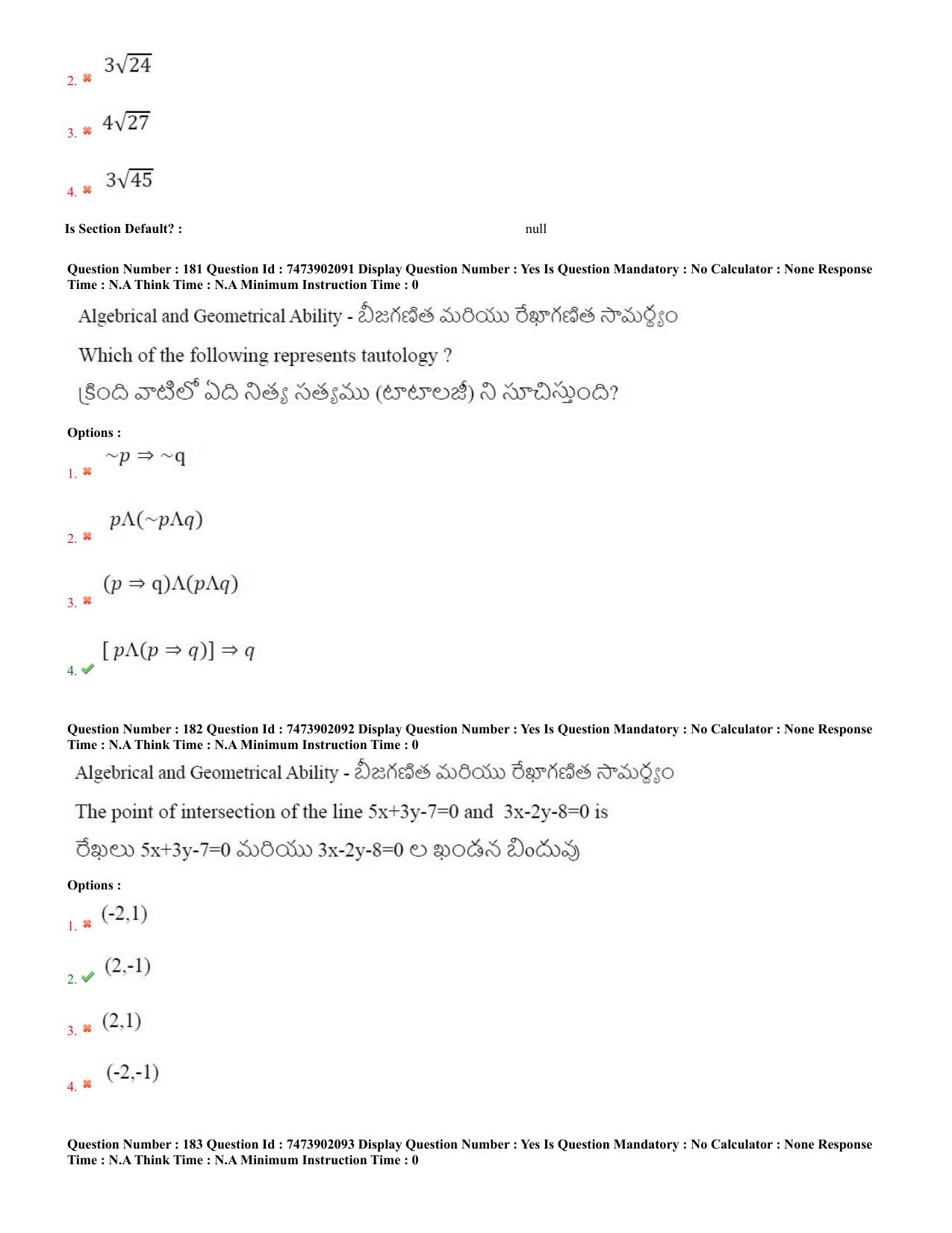 AP ICET 2023 - Shift 1 Question Paper With Preliminary Keys - Page 86
