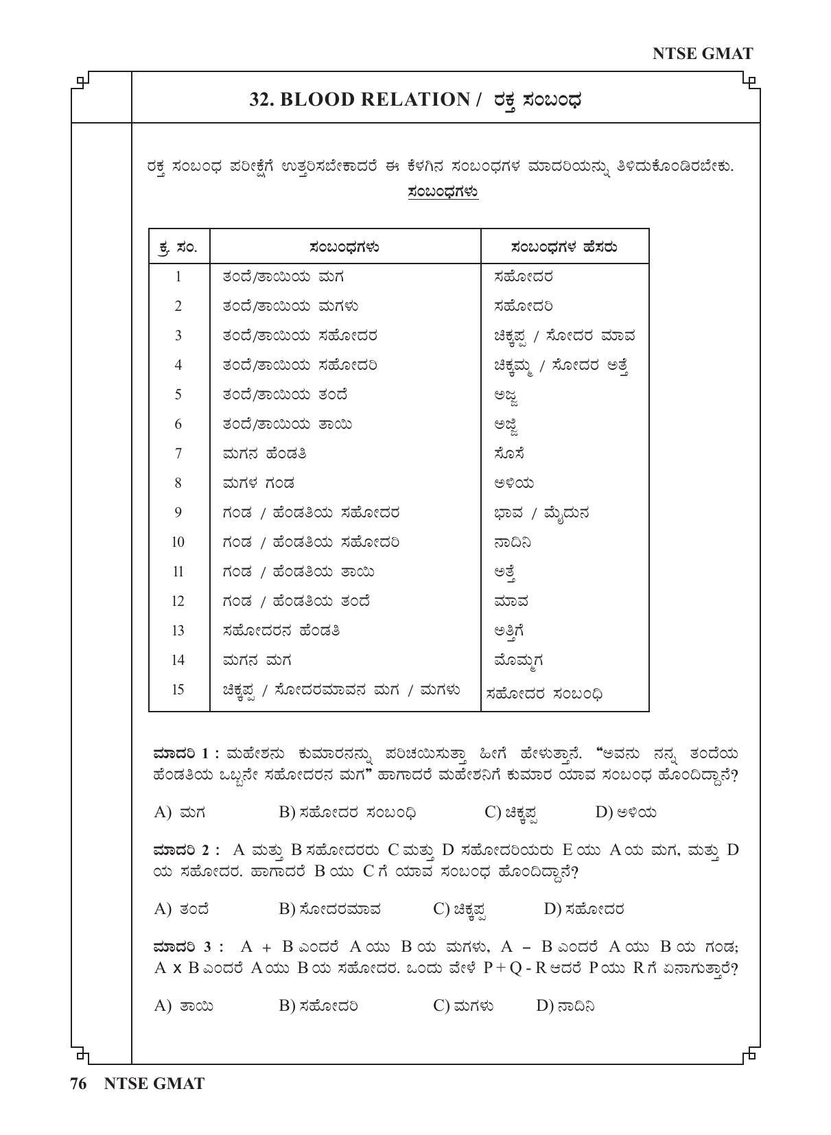 Karnataka NTSE (MAT & SAT) 2022 Question Paper - Page 86