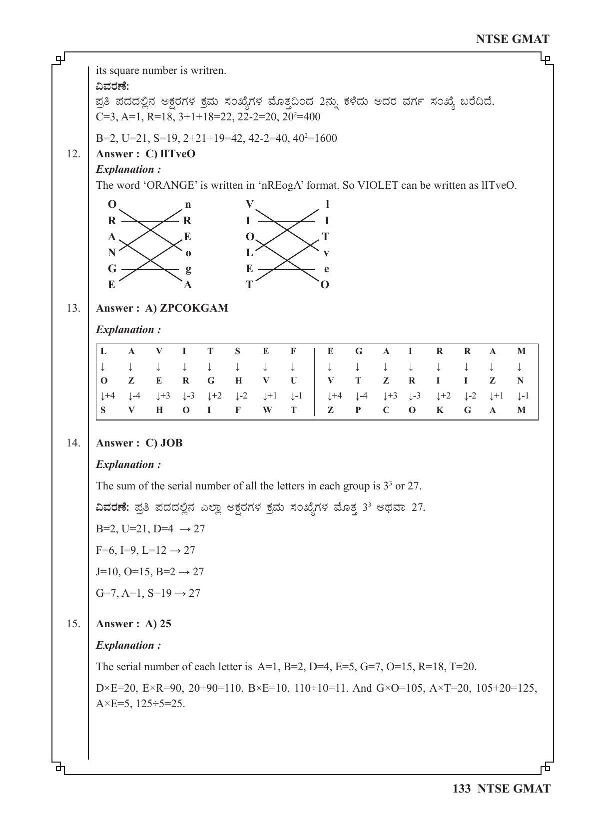 Karnataka NTSE (MAT & SAT) 2022 Question Paper - Page 143