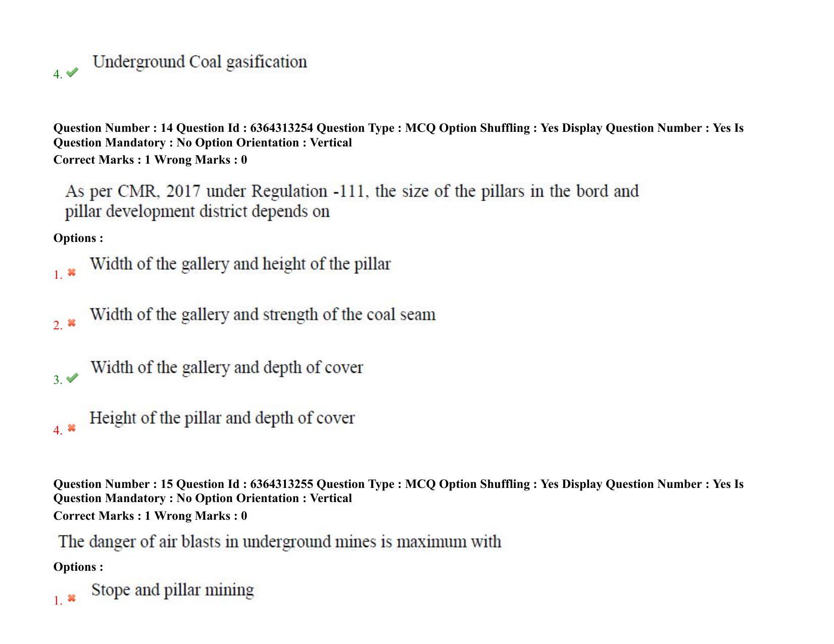 TS PGECET 2021: (MN) Mining Engineering Question Papers - Page 11