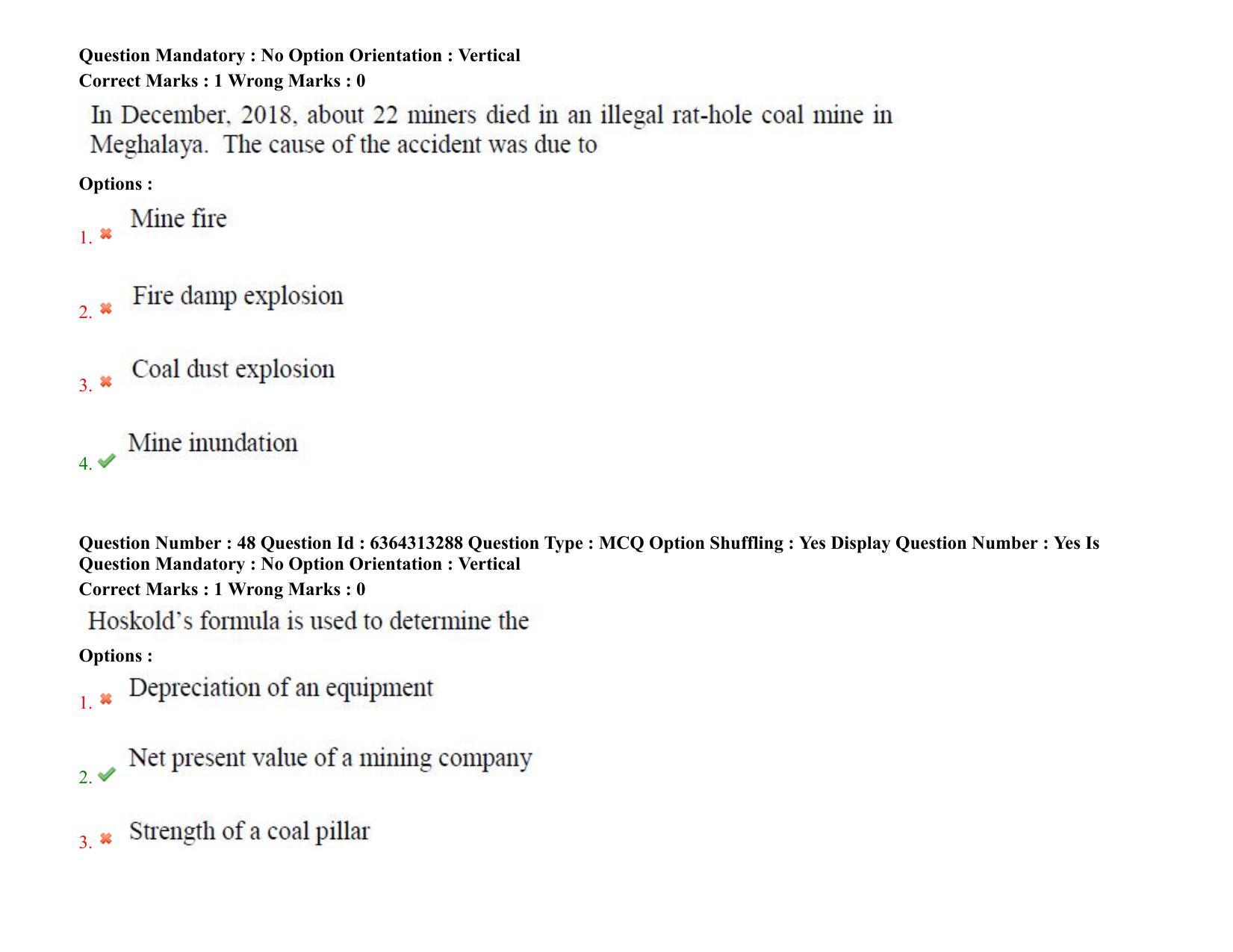 TS PGECET 2021: (MN) Mining Engineering Question Papers - Page 30