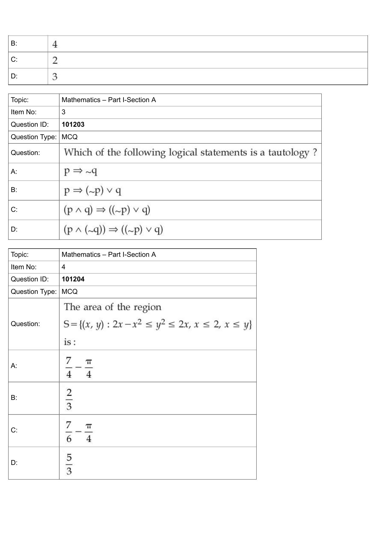 JEE Mains 2022: B.Arch English (Shift 1) 30-07-2022 Question Paper - Page 2