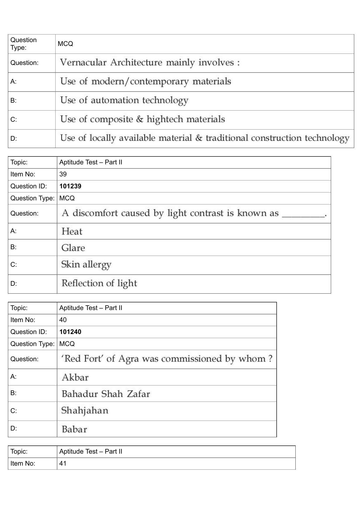 JEE Mains 2022: B.Arch English (Shift 1) 30-07-2022 Question Paper - Page 16