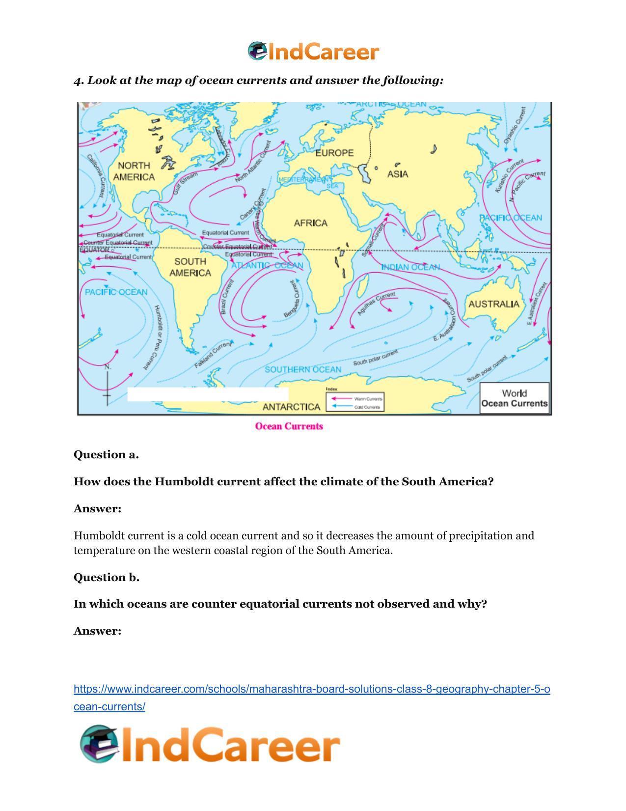 Maharashtra Board Solutions Class 8-Geography: Chapter 5- Ocean Currents - Page 7