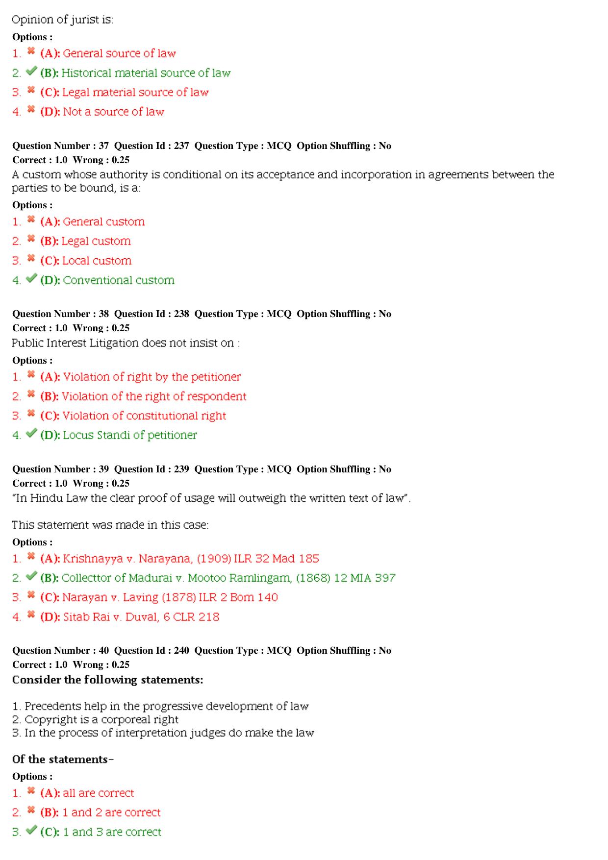CLAT 2015 LLM Question Paper - Page 9
